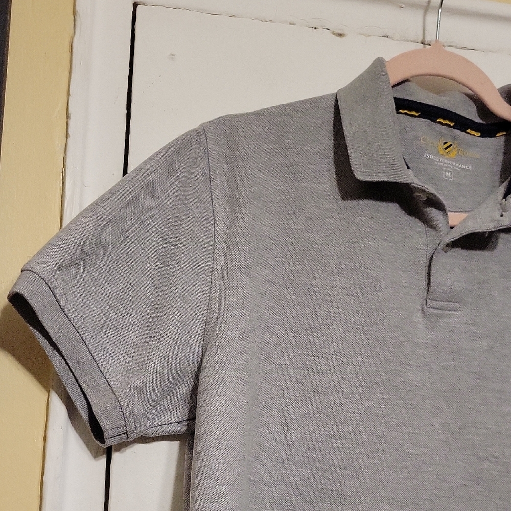 Men's Club Room Short Sleeve Gray Polo Shirt Size M - Picture 2 of 13